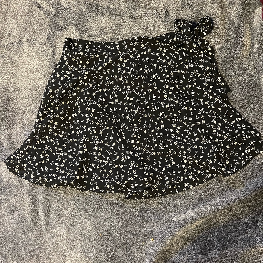 Wrap skirt with cute floral design